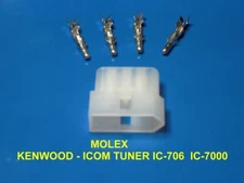MOLEX 4 PIN CONNECTOR MALE TUNER ICOM - TUNER LDG IC-7300 IC-756