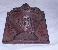 CAST IRON RUST FINISH COAL BUCKET WALL POCKET /MATCH HOLDER