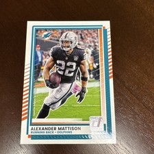 2025 Donruss #162 Alexander Mattison Miami Dolphins