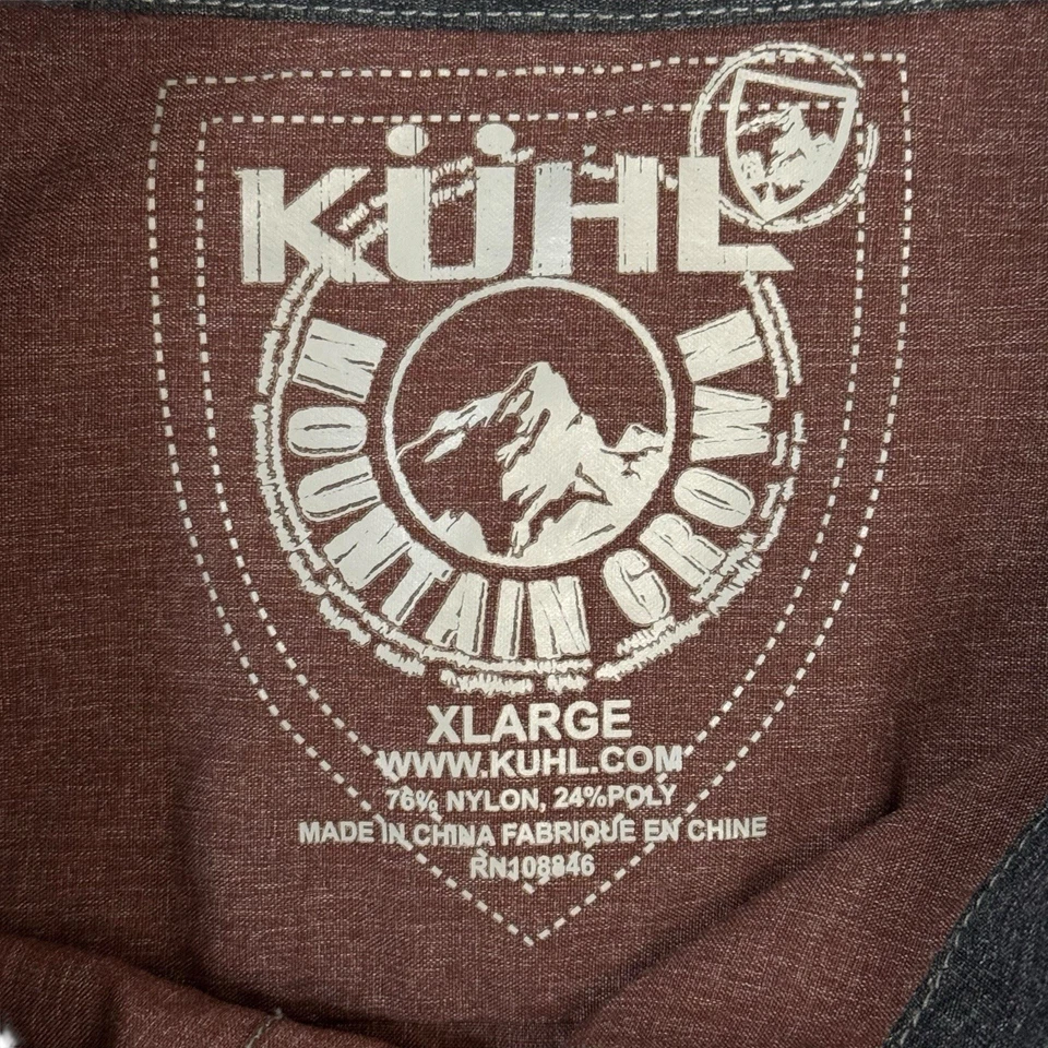 Рубашка мужская KÜHL XL для улицы бордовая с длинным рукавом для походов треккинга приключений нейлон - Изображение 4 из 4