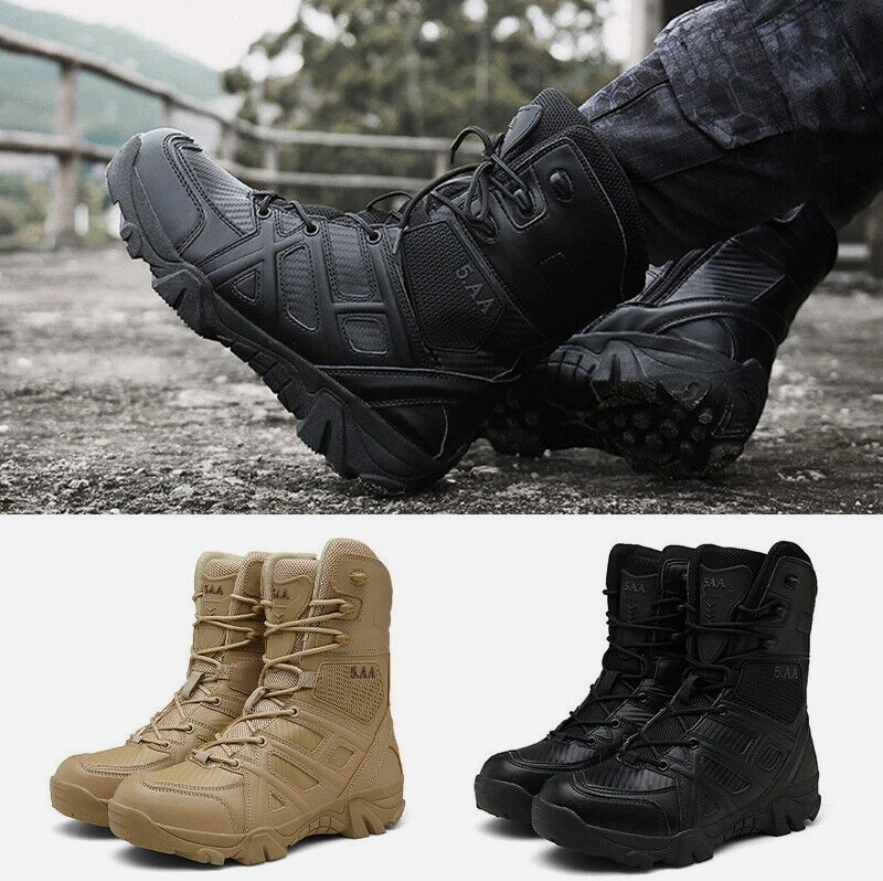 Men's Military Tactical Work Boots Side Zip Ankle Deployment Hiking Combat Boot
Opens in a new windo