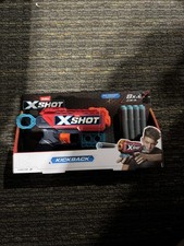 Zuru X-Shot Kickback Dart Blaster Red  Foam Ammo Toy Gun 8 Darts Shoots 98 Feet