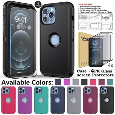 For iPhone 13 Pro/ 13 Pro Max Phone Case Heavy Duty Rugged Shockproof Hard Cover