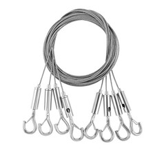 4Pcs Stainless Steel Rope Adjustable Picture Hanging Wire Kit 6.6FT Heavy Duty