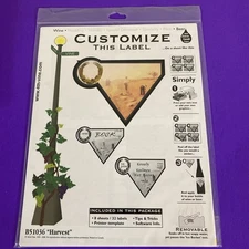 4th & Vine Wine Beer Bottle Labels B51036 Harvest 8 Sheets/32 Removable