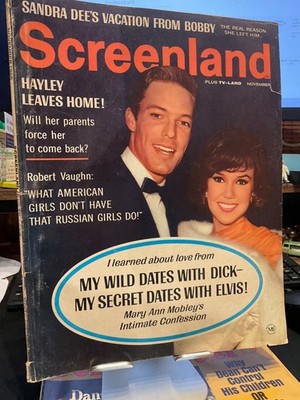 1965 SCREENLAND MAGAZINE Sandra Dee, Robert Vaughn, Hayley Mills Mary Ann Mobley
