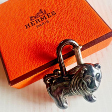 RARE Hermes 1997 Lion Cadena Padlock Charm Margiela Era Limited Bag Charm jp