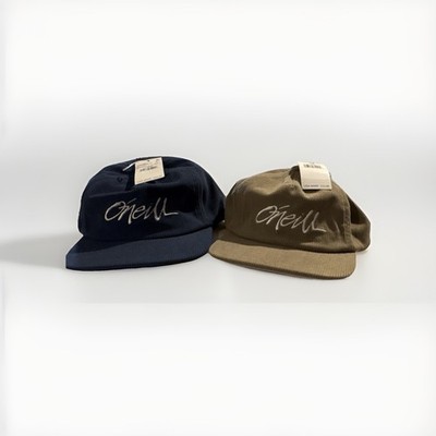 O'Neill Script Logo Snapback Caps Lot of 2 Blue & Brown Adjustable One Size 