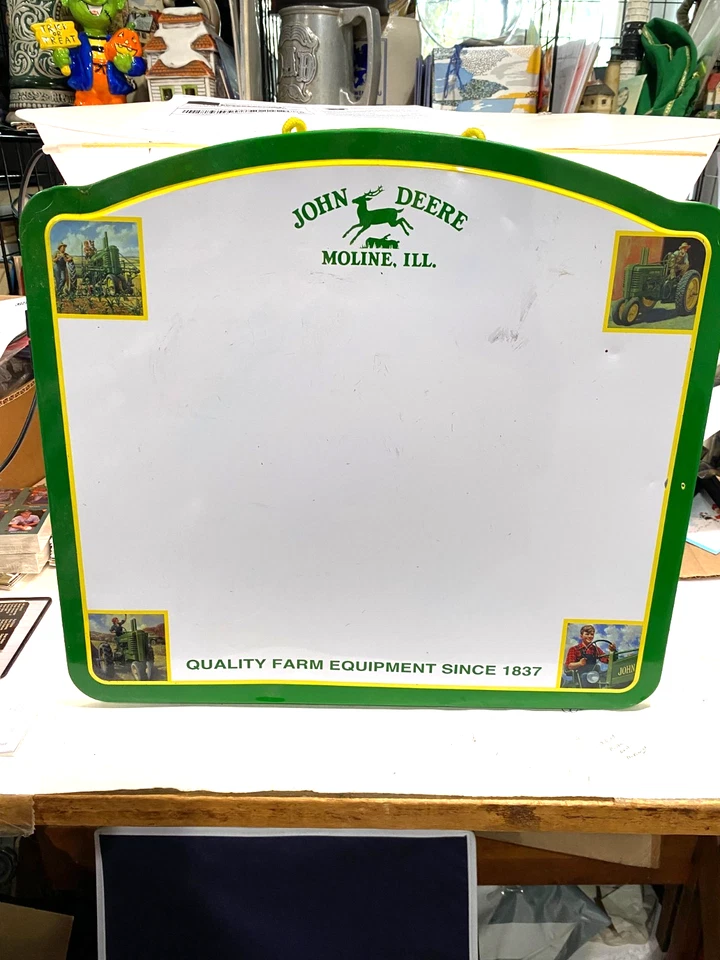 Vintage John Deere Dry Erase Memo Board Message Magnetic  - Image 3 of 4
