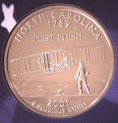 2001 S 25C North Carolina Proof 50 States Quarter **FREE SHIPPING**