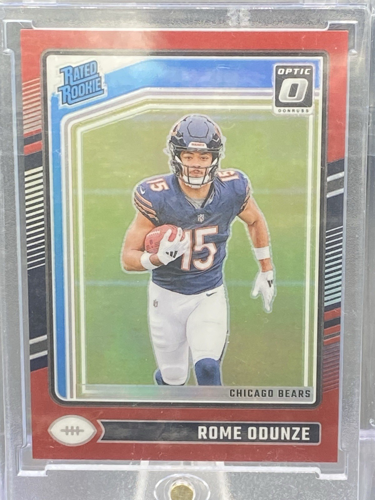 ROME ODUNZE 2024 Panini Donruss Optic RATED ROOKIE #286 RED PRIZM /125 RC Bears