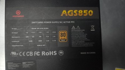 AresGame AGS850 Power Supply