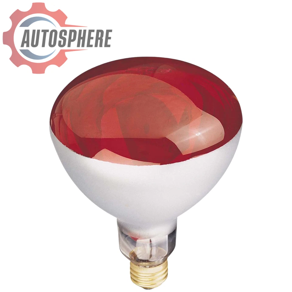 Globe Electric 03917 250W R40 Red Heat Lamp Light Bulb E26 Base 2-Pack - Image 2 of 4