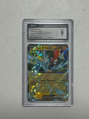 Pokemon Tapu Koko ex 051/159 Journey Together Double Rare Holo Full Art CGC 9
