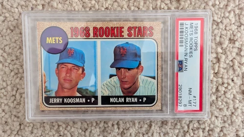 1968 Topps - Nolan Ryan, Jerry Koosman #177 [PSA 8]