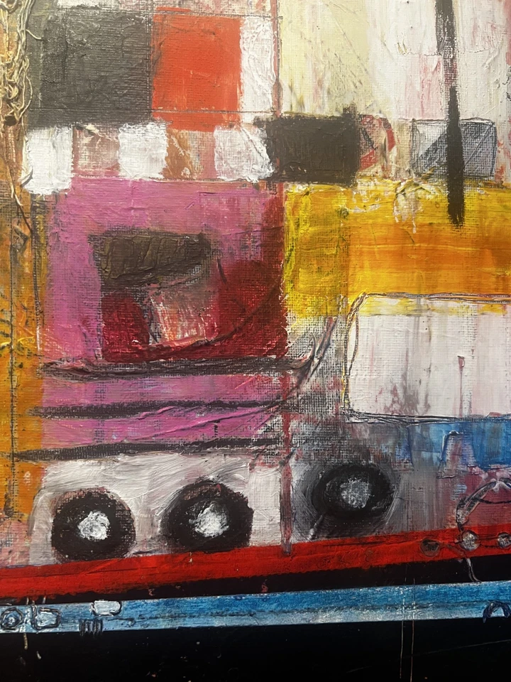 Arte Original Faris: Redes de Fundición 16x20 Lienzo Único Óleo Abstracto-Expresionismo Foto 4 de 4