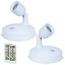 LED Spotlight, Battery Powered Picture Lights, Uplighting Indoor, Puck White