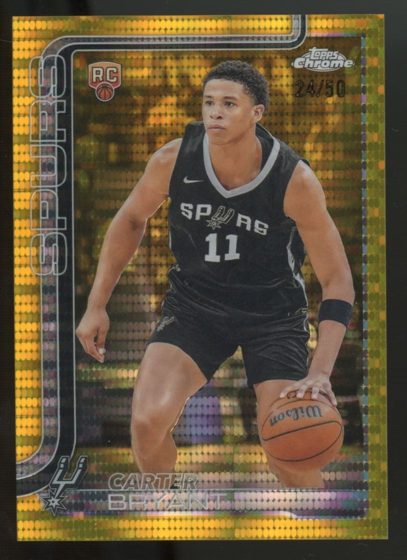 2025-26 Topps Chrome Carter Bryant RC Gold Pulsar /50 #264