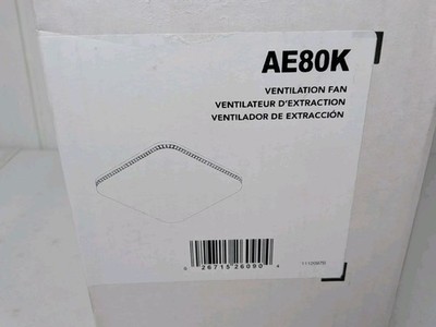 Broan NuTone Flex AE80K CFM Ceiling Bathroom Exhaust Fan CleanCover Grille White