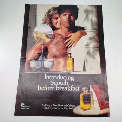 McGregor Scotch After Shave Cologne Vintage Magazine Ad Print 1988 Fabergé Men's