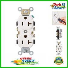 Self-Grounding 20 Amp Duplex Receptacle, 125 Volt Smooth Face for Professionals