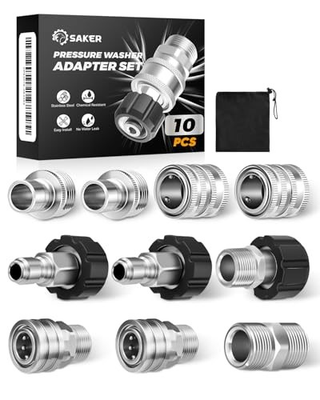 #ad 10 PCS Pressure Washer Hose Connector Set M22 14 Swivel to 3 8#x27;#x27; Quick Connect $106.60