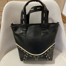 Small Radley London Black Leather Handbag Missing Long Strap , Good Condition