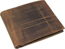 CAZORO Bifold Wallets for Mens Distressed Genuine Leather RFID Protected...