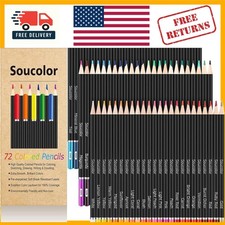 Professional Quality 72 Colored Pencils with Break-Resistant Cores for Artists
