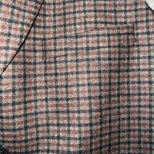 HUGO BOSS VEST DOUBLE BREASTED WOOL FANCY BROWN PLAID BLACK 42R - Picture 3 of 11