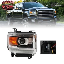 Passenger HID w/LED DRL Headlight  For 2016-2019 GMC Sierra 2500HD/3500H
