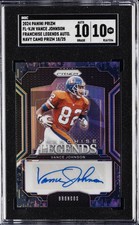 2024 PANINI PRIZM FRANCHISE LEGENDS SIGNATURES #FL- VANCE JOHNSON #/25 SGC 10 GM