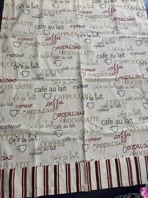 Cafe curtain panels set of 4 Espresso, coffee cafe au lait curtains 35 X 28