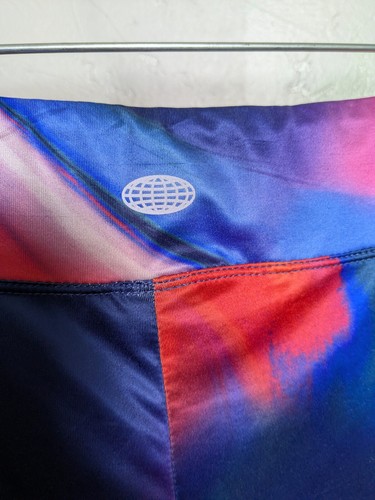 Pantaloni yoga Reel Legends pull on audaci blu rosa gamba larga atletici elasticizzati - Foto 4 di 5