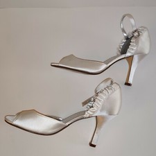 Michael Angelo Ivory Wedding Shoes Sz 7.5 Med specifically for David's Bridal
