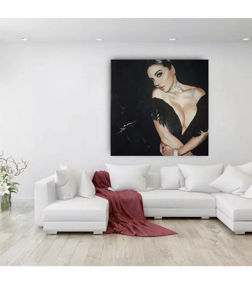 ORIGINAL Acryl Bild Gemälde Abstrakt Malerei Kunst Modern UNIKAT Frau HANDGEMALT - Bild 2 von 2