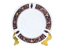 Steelite International RED MARINA 1185 Scrolls Hotel Restaurant Ware Saucer