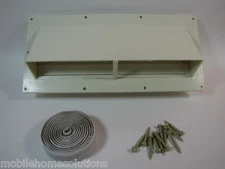 RV Mobile Home Parts Range Hood Vent with Damper Ventline Almond w/Install Kit