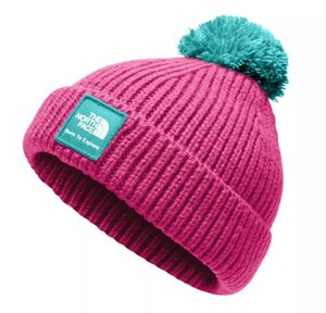 the north face infant baby box logo pom beanie