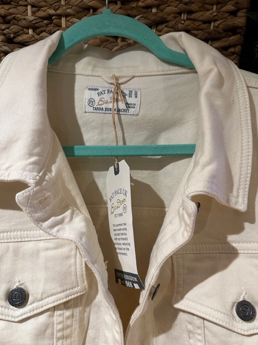 Fat face white denim best sale jacket