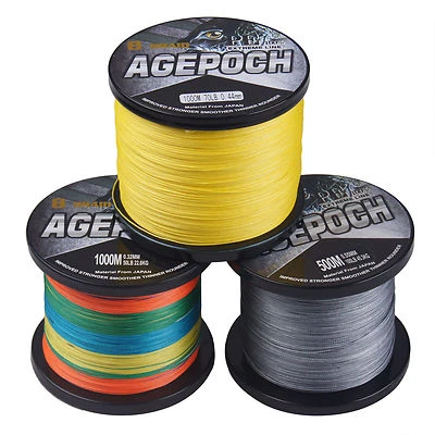 8 Brins Agepoch 100m-1000m 10lb~100lb Dynema tressé ligne pêche Fresh Saltwater - Photo 1/4