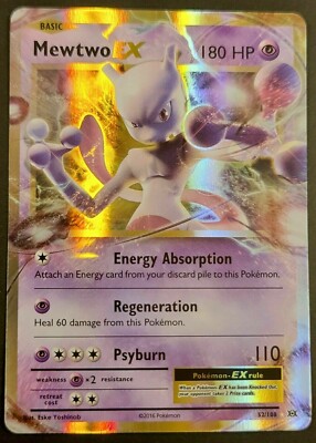 ULTRA RARE Mewtwo EX 52/108 XY Evolutions Set Pokemon Holo Foil