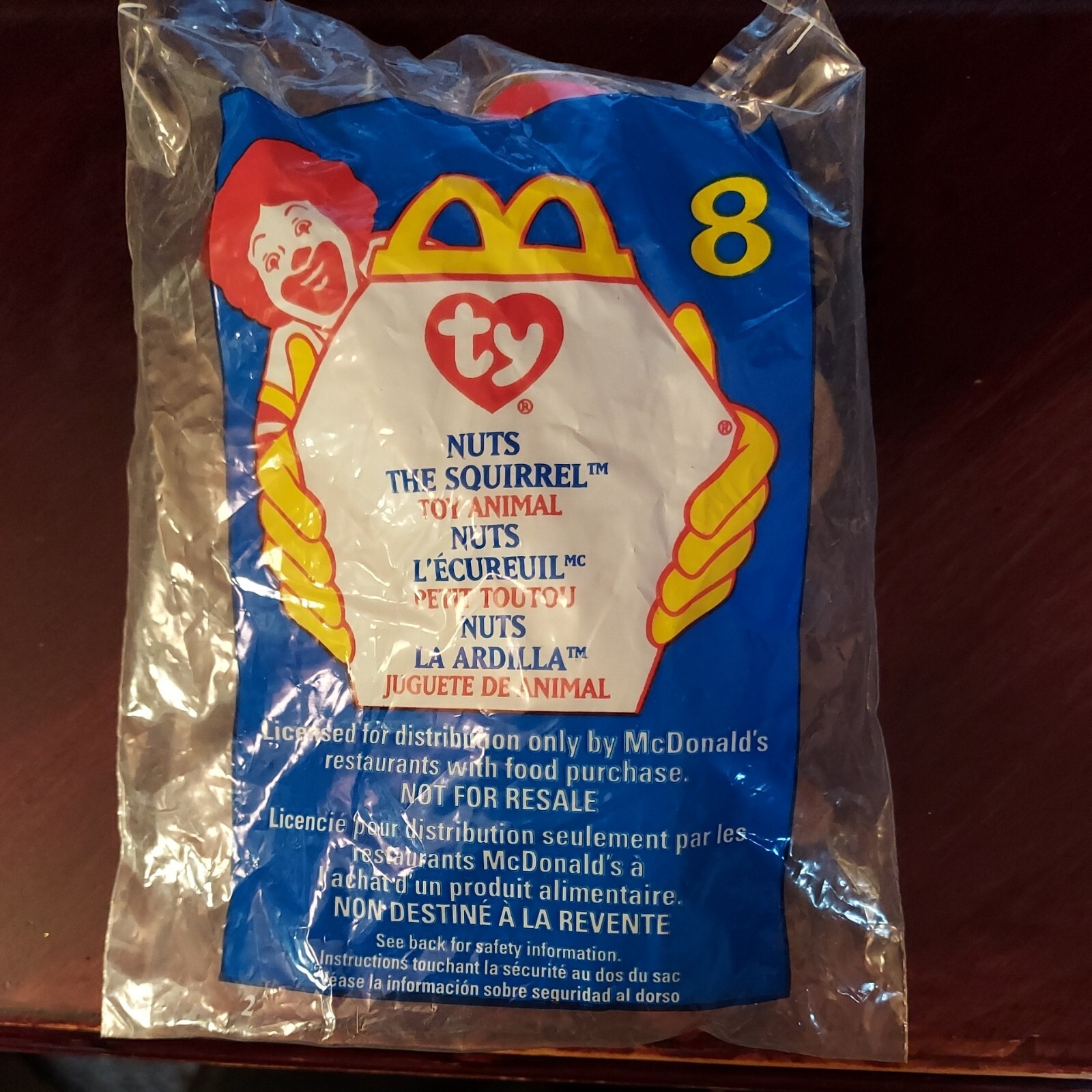 Ty Beanie Babies NUTS THE SQUIRREL 8 McDonald's Toy 1999 SEALED eBay