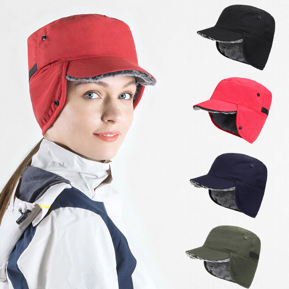 Windproof Fleece Winter Hat with Earflaps for Men & Women
