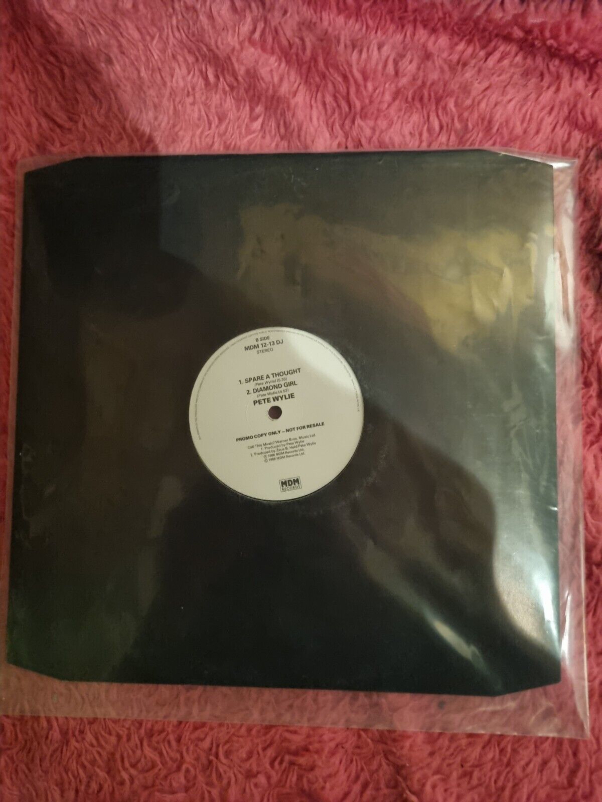 Pete Wylie. Diamond Girl Oh! 12" Promo Vinyl Single