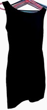 Prada Black Sleeveless Dress 100% Cotton Made In Italy Size 40