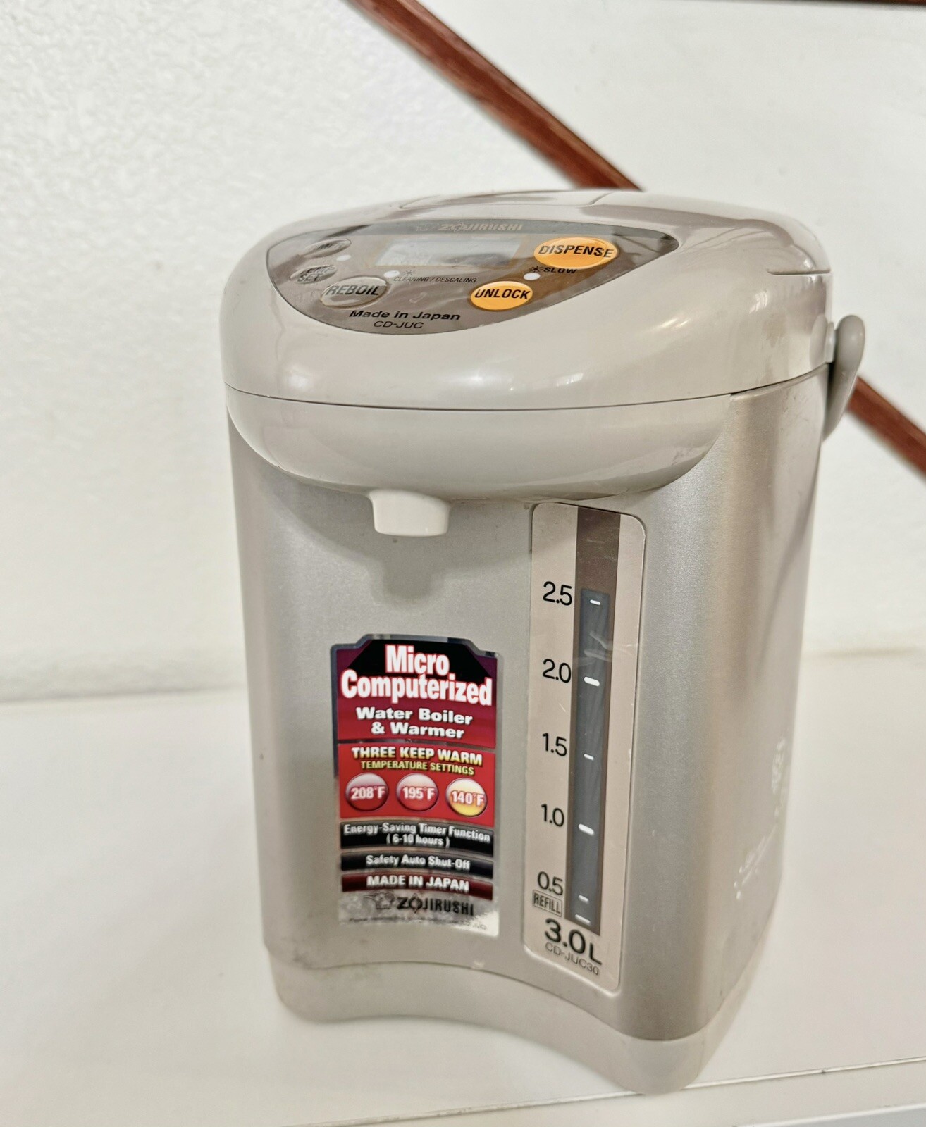 Zojirushi CDJUC30 Water Boiler Warmer Champagne Gold 3 Liter