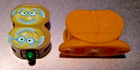 Kinder Joy Surprise Ferrero Crayon Head Boy DV457 Orange Plastic Figure Used — photo 4