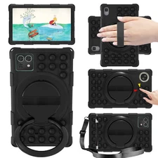 Foxx Foxxd C10 10.1" Silicone Tablet Case 360 Rotating Kickstand Shoulder Strap