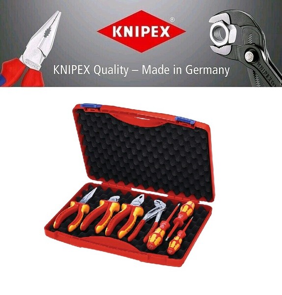 Knipex Vde Zangen-/Werkzeugsatz 7-Teilig Im Kunststoffkoffer # 00 21 15-image